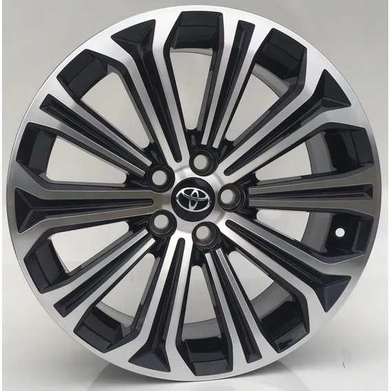 Rodas Toyota Corolla Hibrid Aro16 (jogo) + Bicos + Parafusos Cor Preto Diamantado Foto 1