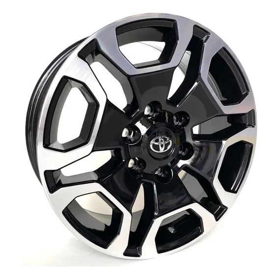 Rodas Toyota Hilux Srx 2021 Aro 17 (jogo) +bicos Cor Preto Com Diamantado Foto 1
