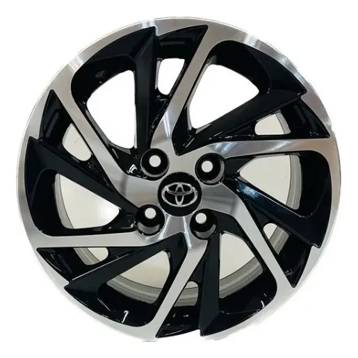 Rodas Toyota Yaris Xls 2023 Aro 15 (jogo) + Bicos Cor Preto Com Diamantado Foto 1