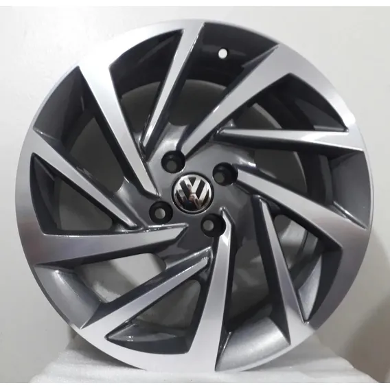 Rodas Voyage Gol Aro 15 4x100 (jogo)+bicos Cor Grafite Foto 1
