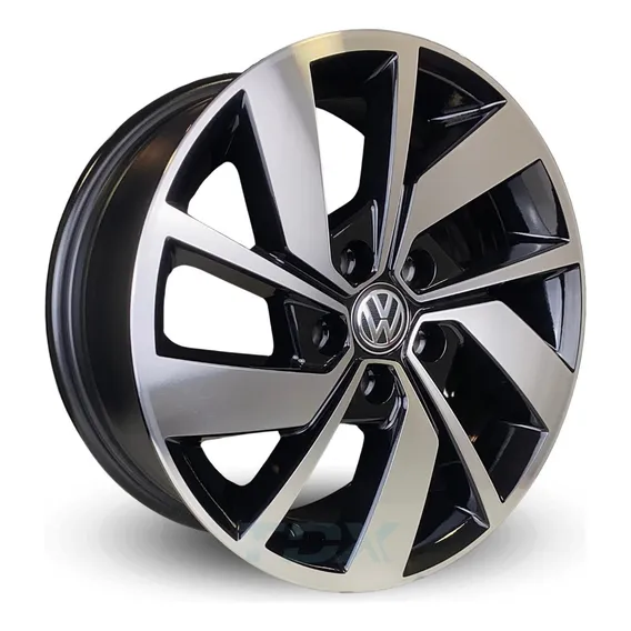 Rodas Vw Fox / Polo Aro 15 ( Jogo ) + Bicos Cor Preto Com Diamantado Foto 1