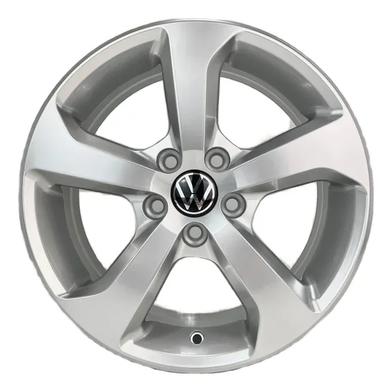 Rodas Vw Gol Voyage Up Saveiro Aro 18x6 4x100 Jg+bicos Zk956 Cor Prata Foto 1