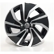 Rodas Vw Polo Track 4 Furos Aro 15 (jogo)+ Bicos Cor Preto Com Diamantado Foto  mini 1