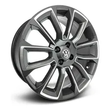 Rodas Vw Saveiro Cross G7 Aro 17 4x100 (jogo) + Bicos Cor Grafite Diamantado Foto mini 1