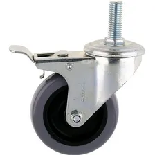 Rodízio 75mm Parafuso Roscado Giratório Com Trava Starfer Foto mini 1