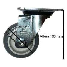 RodÃzio Giratório 3 Polegadas 60kg Schioppa Gl 312 Bp Foto mini 3