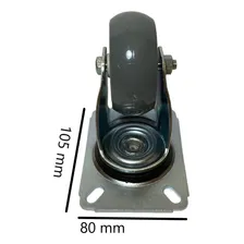 RodÃzio Giratório 3 Polegadas 60kg Schioppa Gl 312 Bp Foto mini 4