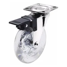 RodÃzio Giratório Gel 50mm Silicone Roda Com Trava Beltools Foto mini 1
