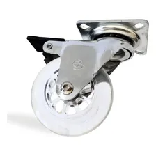 Rodízio Giratório Gel 75mm Silicone Roda Com Trava Beltools Foto  mini 1