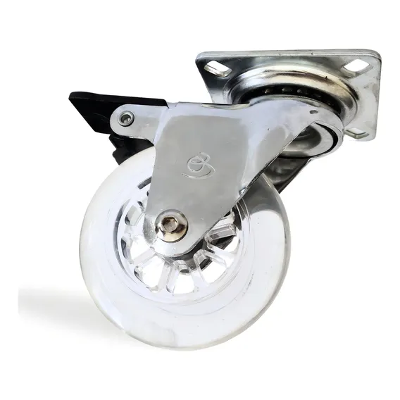 Rodízio Giratório Gel 75mm Silicone Roda Com Trava Beltools Foto 1