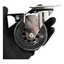 Rodízio Giratório Gel 75mm Silicone Roda Com Trava Beltools Foto mini  3