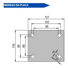 Rodizio Industrial Giratorio Pu Rolamento NĂșcleo Ferro 6 Pol Foto mini 3