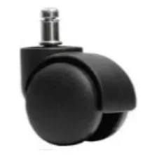 Rodizio Kit Com 5 Rodinhas Para Cadeiras Giratória Rodas Preto Foto mini  2