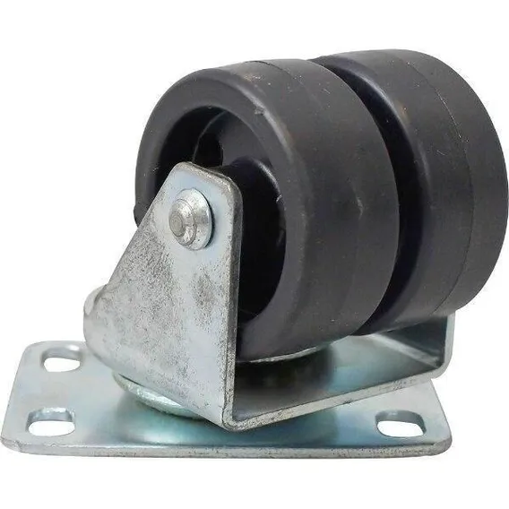 RodÃzio Nylon Com Placa Duplo Até 125kg Foto 1