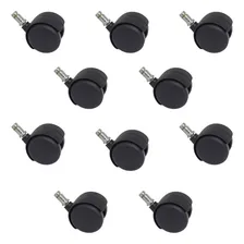 RodÃzio Para Mocho Sem Bucha Pvc (preto) Kit 10 Rodas Preto Foto mini 1
