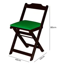 Rofemar Conjunto Mesa Dobrável com 4 cadeiras verdes 70x70cm Foto mini 2