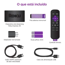 Roku Express 4k Dispositivo De Streaming Com Controle Foto mini 4