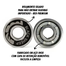 Rolamento Black Sheep Red 608 Precisão Skate Ou Longboard Linha Silver Melhor Qualidade Do Mercado Foto mini 4