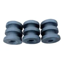 Roldana Isolador Plástico 2 Ranhuras Rp2 (preta)- Kit 30un Foto mini 3