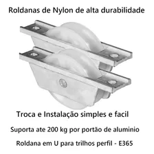 Roldana roda para portão de correr garagem de nylon Foto mini 4