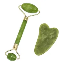 Rolinho Massageador Pedra Jade Natural Rejuvenecedor Facial Foto mini 2