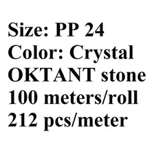 Rolo 100m Correntaria Strass Oktant Pp14 Crystal S/banho Foto mini 4
