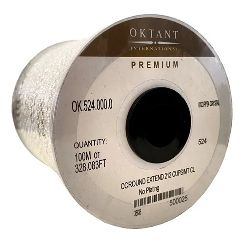 Rolo 100m Correntaria Strass Oktant Pp14 Crystal S/banho Foto 1