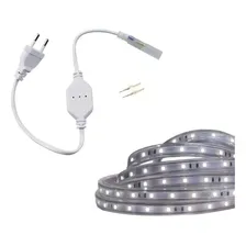 Rolo 25m Fita Mangueira De Led 2835 Branco Ip65 Fonte 110v Foto  mini 1