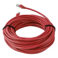 Rolo 40m Cabo Rede Cat6 Vermelho Rj45 Crimpado Furukawa Soho Foto mini 1