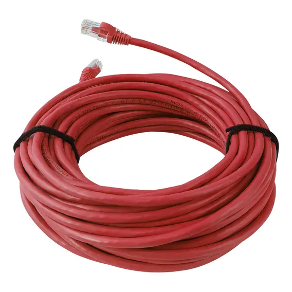 Rolo 40m Cabo Rede Cat6 Vermelho Rj45 Crimpado Furukawa Soho Foto 1