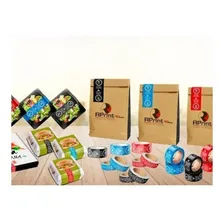 Rolo 500 Etiquetas Adesivas Delivery Para Alimentos Preto Foto mini 2