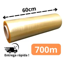 Rolo Bobina Filme Plástico Pvc Esticavel 60cm X 700 Metros Foto mini 1