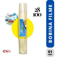Rolo bobina papel filme pvc Guarufilme 28 cm x 100 metros Foto  mini 1