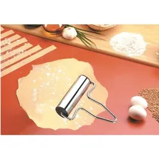 Rolo Cilindro Para Massas 11,80cm Aço Estica Molda Pizza Pão Foto mini  2