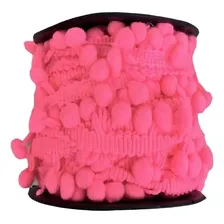 Rolo De Fita Pompom Grelot 7mm Rosa Pink Com 10 Metros Foto mini 1