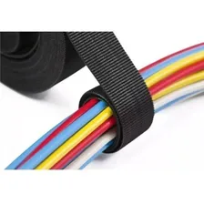 Rolo De Fita Velcro Qwik Tie Para Organização 19mm X 3,6mts Cor Rolo De Velcro Organizador Cor Preto Foto mini 2