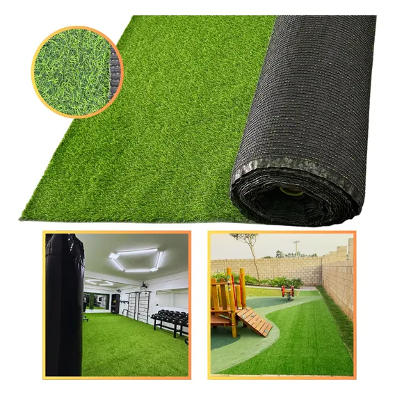 Rolo De Grama Sintética De 20 Mm De 2 X 1 Metro Realista Master Confort Grass Foto 1