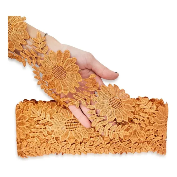 Rolo de renda guipir NYBC renda guipir Renda Guipir 34.798cm x 1cm - TERRA Foto 1