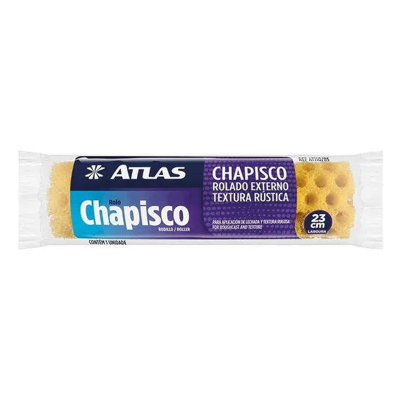 Rolo De Textura Rustica E Chapisco 23cm - Atlas Foto 1