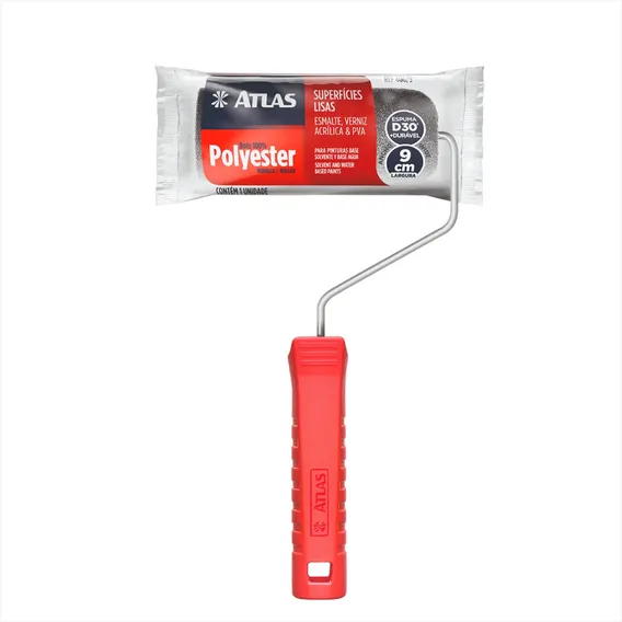 Rolo Espuma Poliéster 9cm Resistentes A Solventes - Atlas Foto 1