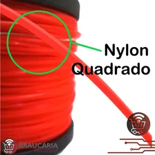 Rolo Fio Nylon Quadrado 3 Mm Roçadeira Grama 200 M Foto mini 2
