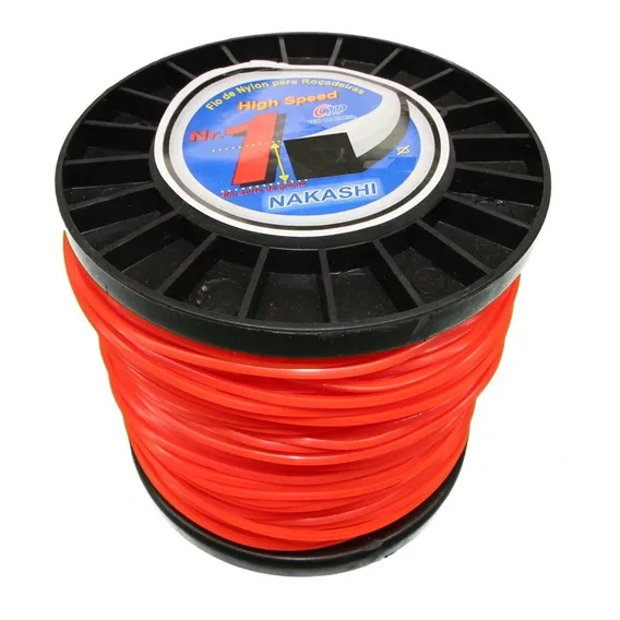 Rolo Fio Nylon Quadrado 3 Mm Roçadeira Grama 200 M Foto 1
