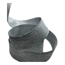Rolo Fita Tnt Metal Com Fio Prata 40mm Com 24,75 Mts Foto mini 1