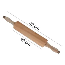Rolo Madeira Móvel 43 Cm Para Massa Pizza Pão Macarrão Foto mini  3