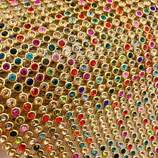 Rolo Manta Strass - Prata C/ Strass Colorida - 10x45 Atacado Foto mini 3