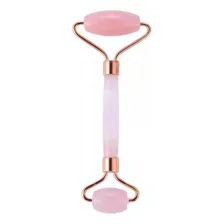 Rolo Massageador Facial Pedra Quartzo Rosa Anti Rugas Jade Foto  mini 1