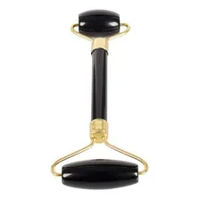 Rolo Massagem Facial Pedra De Obsidiana Jade Anti Rugas Cor Preta Foto mini 4