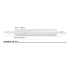 Rolo P/ Massa Profissional 6,5 X 40 Cm Três Triângulos 3T00361 Cor Branco Foto mini 2