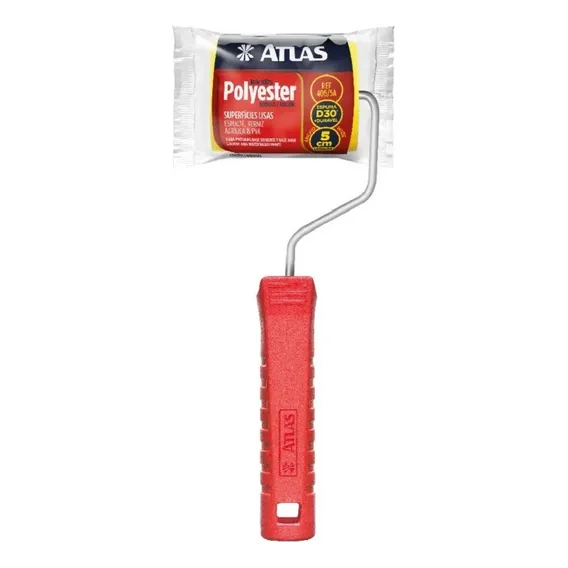 Rolo Para Pintura Poliester 5cm Espuma Amarela 406/5a Atlas Foto 1