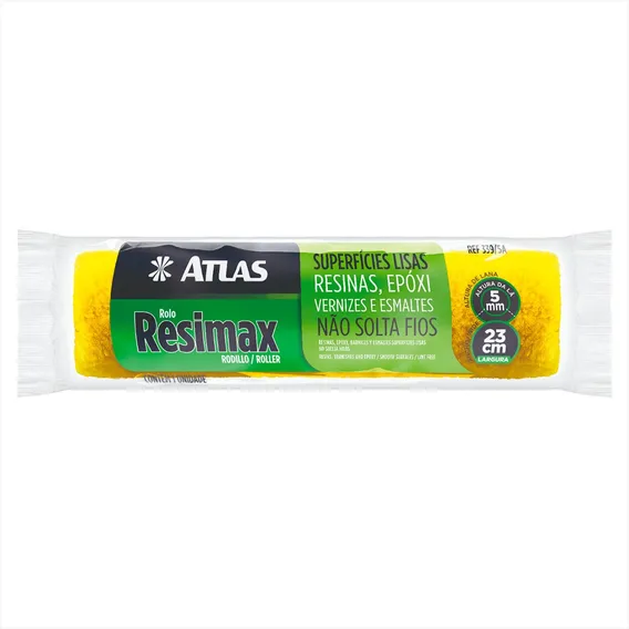 Rolo Para Pintura Resimax Lã Atlas 23cm Madeira/assoalho Foto 1